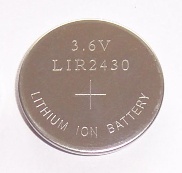 3.6V Rechargeable High Capacity Lithium Button Cell Lir2430