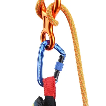Heavy Duty 24KN Lightweight 7075 Aluminum D Shape Climbing Carabiner