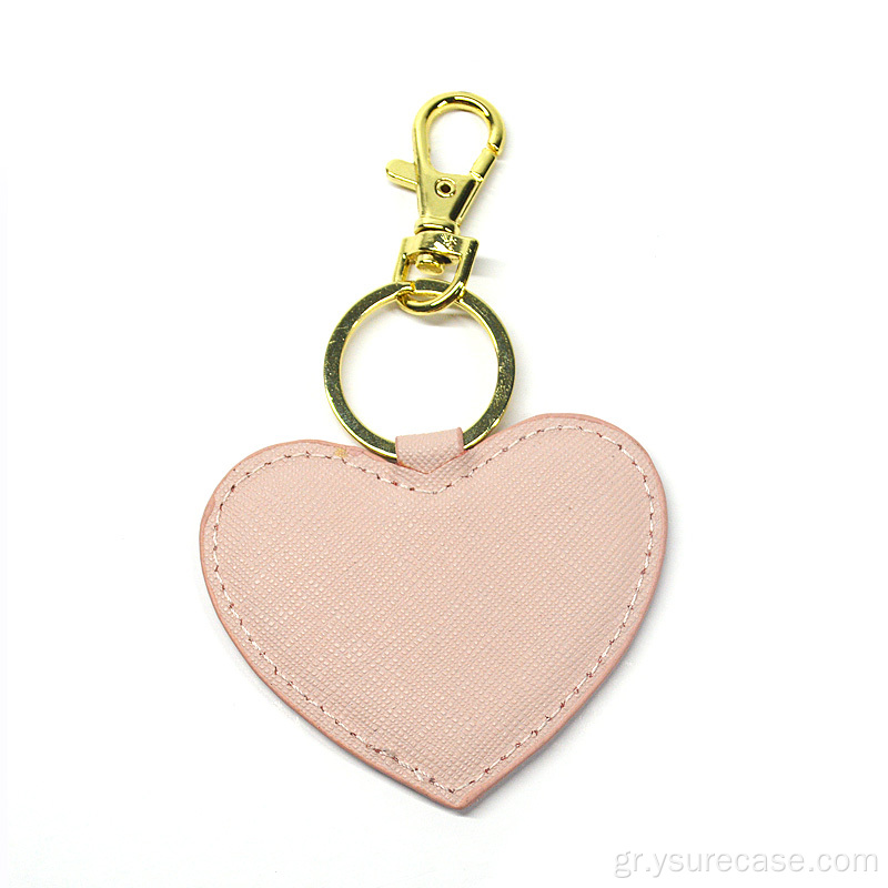 Ysure προσαρμοσμένο λογότυπο keychain με μεταλλικό δαχτυλίδι καρδιά