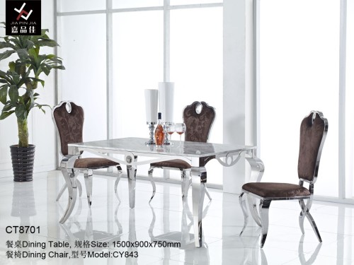 Deluxe Modern Stainless Steel Hotel Restaurant Furniture (CY8701)