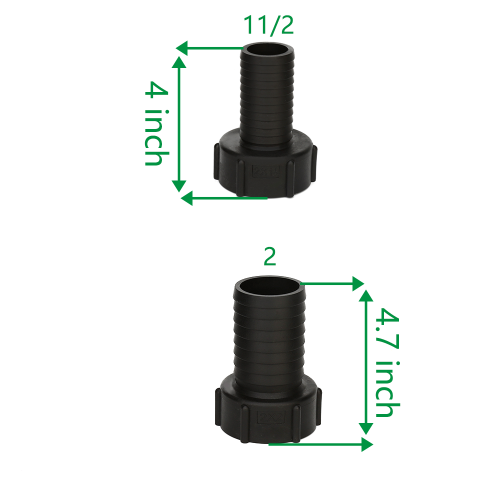 Raccord IBC PP 1&quot; Raccords de tuyau d&#39;extrémité de tuyau