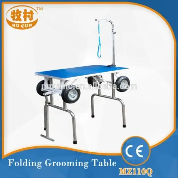 2015 folding table pet grooming table adjustable table with wheels