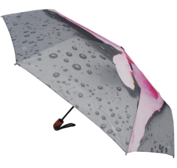 Traveling Umbrella Auto Flower Design 3 Folding Umbrella