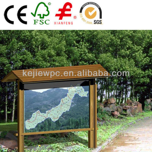 Exterior Wood Plastic Composite Furniture WPC Sign Road Board Outdoor