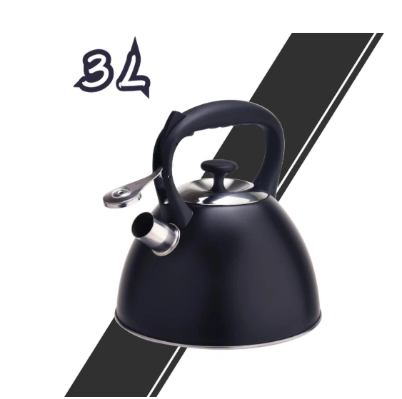 UPware 2.4 Quart Enamel-on-Steel Whistling Tea Kettle (Black Diamond) 