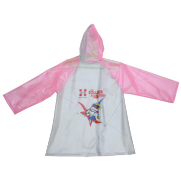 lovely Girl's pink Pvc Raincoat