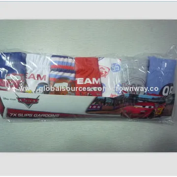 Boys briefs with team 95 lighting McQueen printing