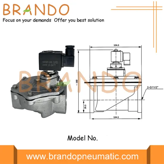 DTA-ZT-40S 1-1/2'' Double Diaphragm Through Pulse Jet Valve