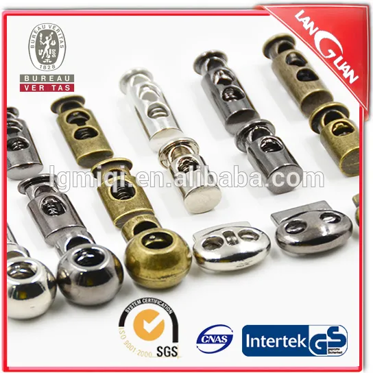 2016 new design high quality adjustable metal cord lock