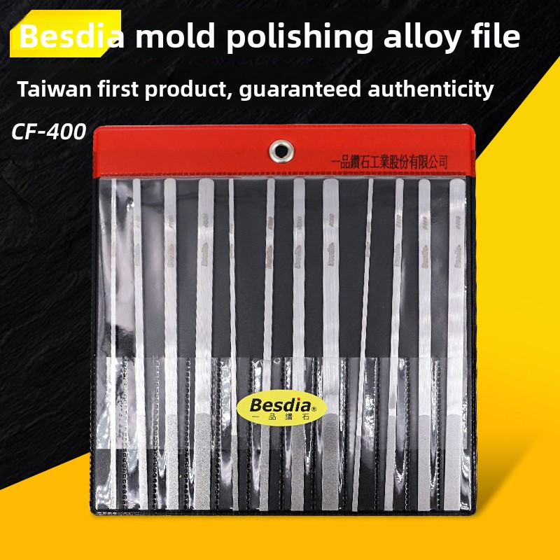 Besdia Taiwan Premium Industrial Grade Diamond File CF400 Large Flat and Angled Metal Grinding Tool5