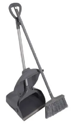 Plastic dustpan and broom