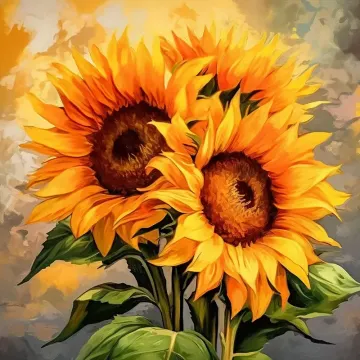 DIY 5D Diamond Painting Kit - Frameless Sunflower Art, 40x40cm