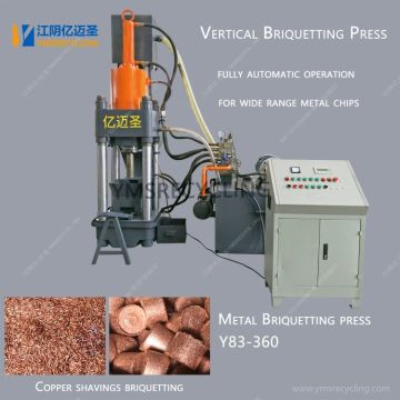 Hydraulische Kupferspäne Metall Briketting Press