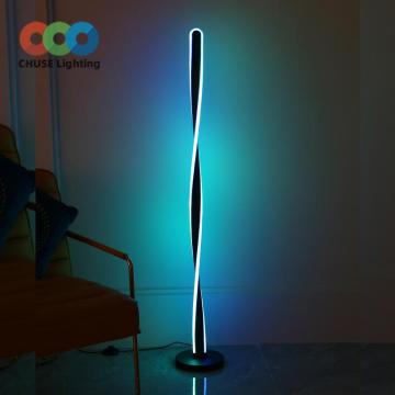 High Quality Nordic Modern Smart Dimming RGB Color Changing Tripod Standing Lamp