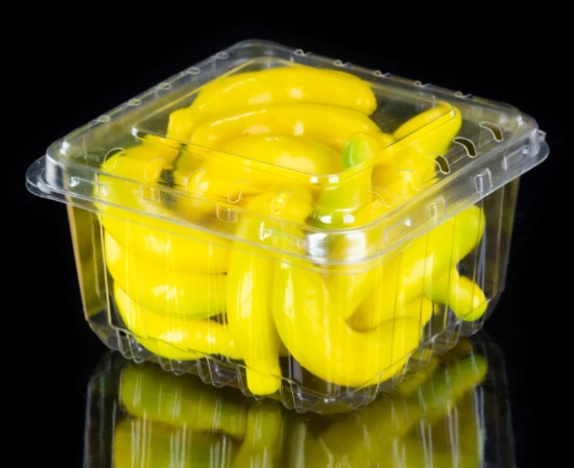 Transparent fruit crisper packaging