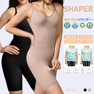 High Compression Plus Size Abdominal Bodysuit for Women