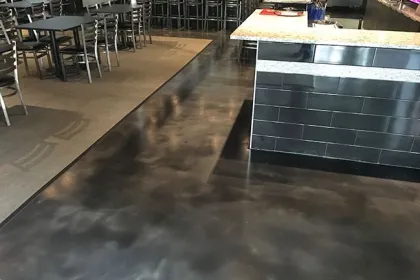 Commercial art concrete floor