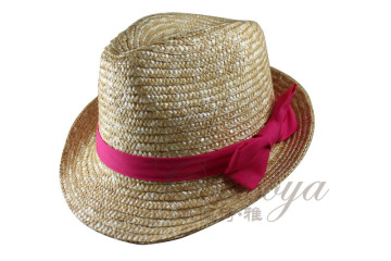 100%wheat straw hat 2016 Handmade lady hat woman beach hat