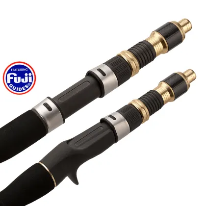DaIwa Fuji Surf Carp Spinning Rod Set with Carbon Fiber Telescopic Fishing Rod and False Lures