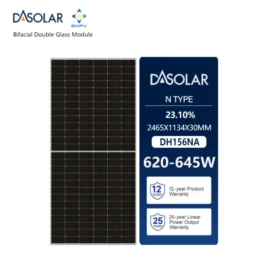 Prices and Specifications of DAS Solar Panel N-Type Bifacial Modules (620W - 645W) for Residential Solar Power Systems