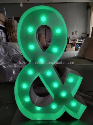 Custom Wedding Decor: 3D Giant Metal Mr&Mrs LED Light-Up Marquee Letters, 5ft