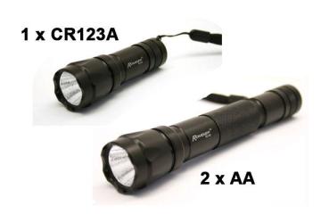 Romisen RC-N3 100 lumens CREE XR-E Q3 LED flashlight(1*CR123 & 2* AA batteries)