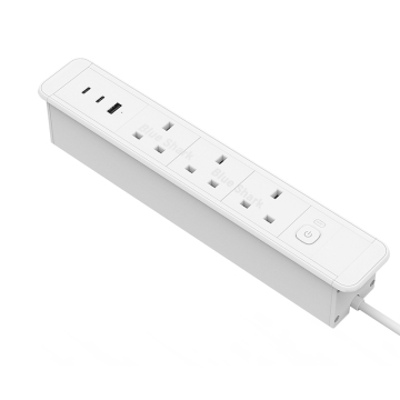 Brand New Built-in Desktop Extension Power Strip - PD65W USB C Recessed Surge Protection Socket