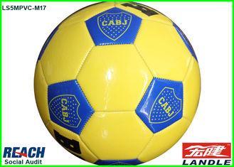 Yellow Leather World Cup Official Soccer Balls With Country