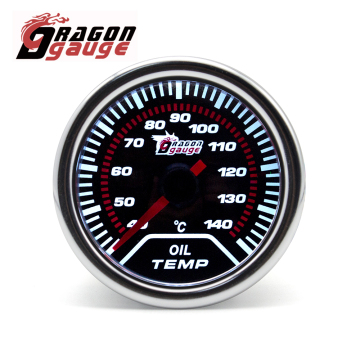 2 Inch 52mm Digital Analog LED Oil Temperature Gauge Car 20-140°C With Sensor - White LED Smoke Lens