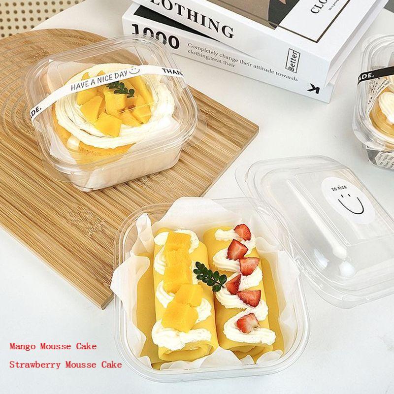 Kue Mousse Makanan penutup Puff Tiramisu Baking Food Container