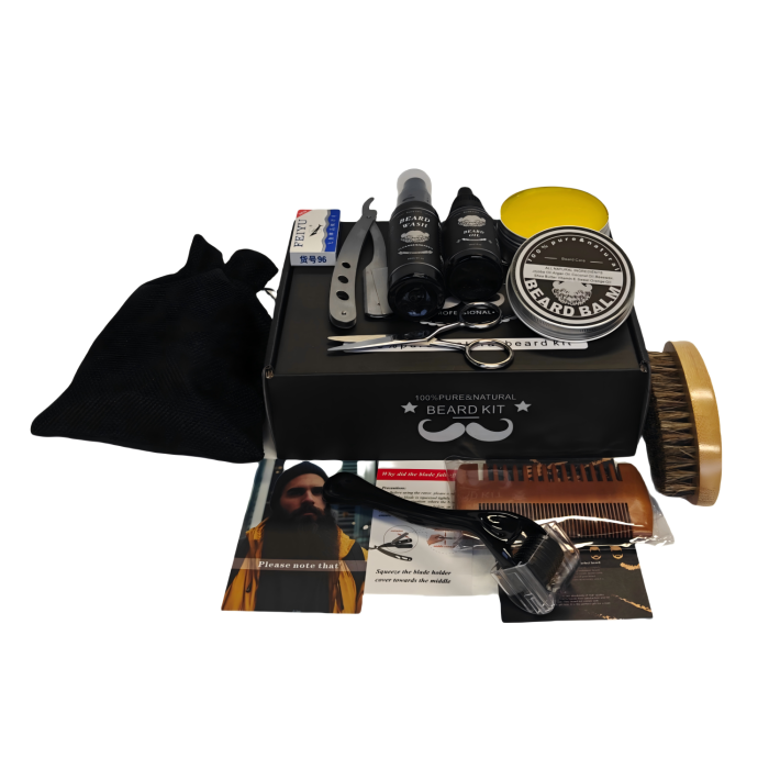 Kit de cuidado de barba completo de 10 piezas