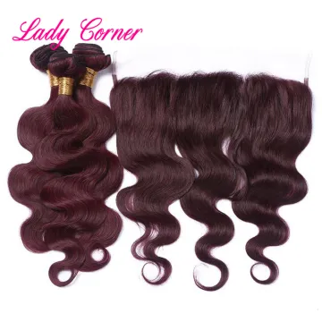 Wholesale 3 bundles red burgundy brazilian hair weave bundlles for sale
