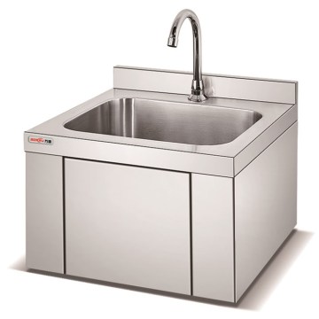 Wall-Mounted Stainless Steel Industrial Knee-Operated Hand Washing Sinks for Hotels and Restaurants