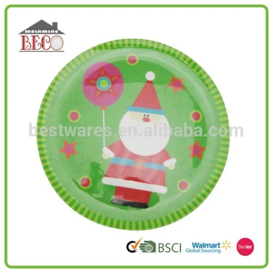 Santa Claus pattern divided melamine plate