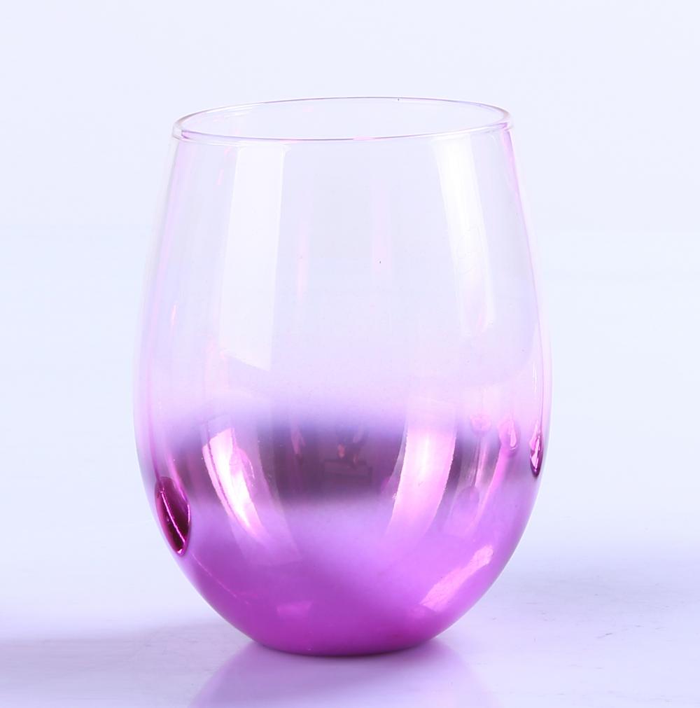 Br 9988 2cheap Decorative Lead Free Glass Pink Wine Goblet