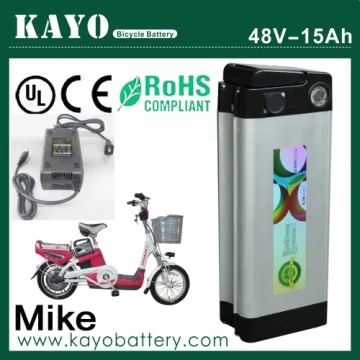 48V 15Ah li-ion Battery Pack with Charger, Al Case, 30A max Pulse