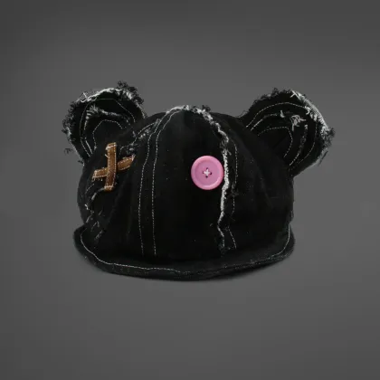 Vintage Japanese Bear Doll Hat - American Autumn Fashion Trend