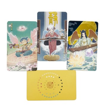 Personalized Gold Foil Oracle Cards with Durable Cardboard and Custom Logo