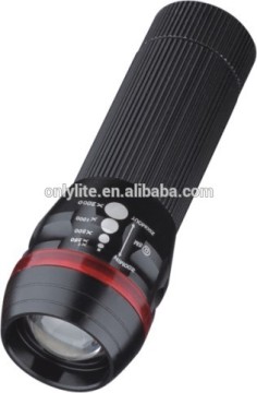 aluminum powerful outdoor led torch running 3*AAA dry battery
