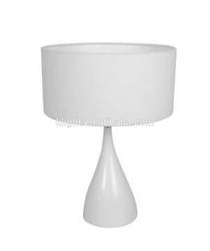 Moden table lamp, metal base fabric lampshade