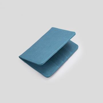 Slim Blue Card Holder Wallet