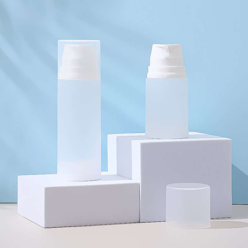 Frosted Lotion Pump Dispenser Plastic Airless Pump Bottles