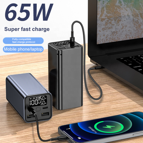 Banco de energía de Charger Super Fast Charger de 65W para laptop