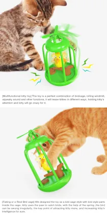 windmill bird cage tickle sound wheel pets toys