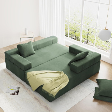 Modular Combination Sofa Bed with Movable Armrest for Living Room Decoration
