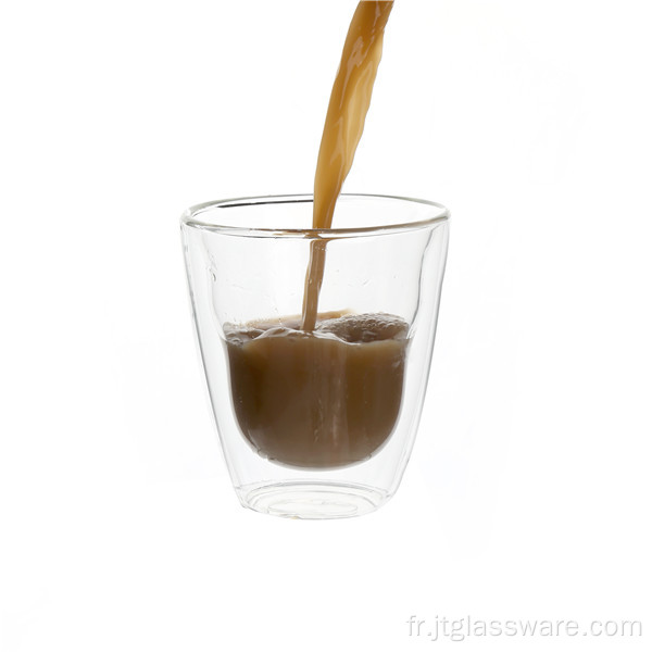 Tasse à café expresso en verre à double paroi