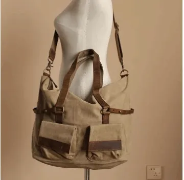 custom high quality washed canvas bag