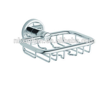 New mordern bathroom wall fitting accessories chrome plating brass square soap basket