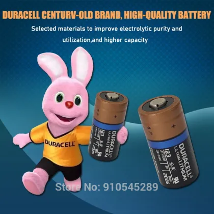 2PC NEW Original DURACELL Lithium battery 3v 1550mah CR123 CR 123A CR17345 16340 cr123a dry primary battery for camera meter