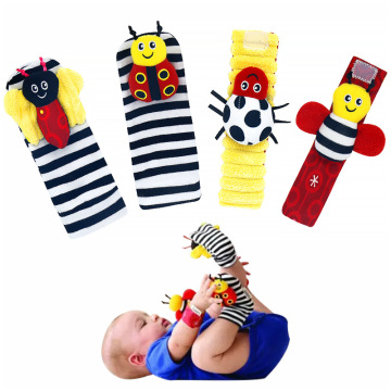 Baby animal watch strap wrist strap bee ladybug wrist strap sock strap rattle paper newborn baby toy